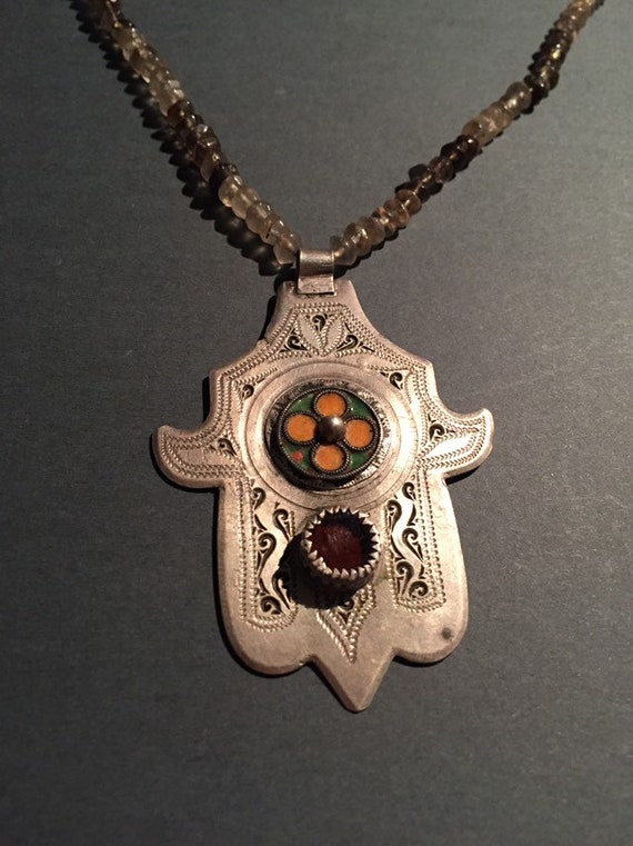 HAMSA,KHAMSSA ,Berber Amulet,ⵜⴰⴼⵓⵙⵜ,Berber silver… - image 5