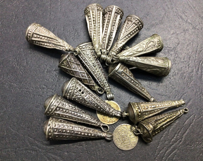 Antique Berber Silver Amulet Pendant: Moroccan Tribal Jewelry