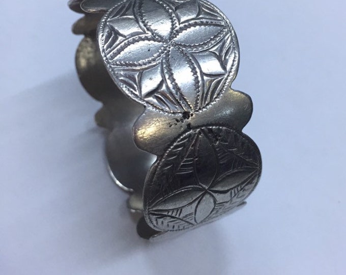 Antique Berber Silver Bracelet, Moroccan Tribal Jewelry