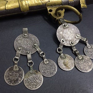 Berber Moroccan silver coin,antique berber coin,Berber jewelry,Berber silver,Berber amulet,Moroccan Jewelry,Amazigh Jewellery