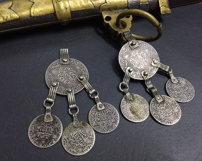 Berber Moroccan silver coin,antique berber coin,Berber jewelry,Berber silver,Berber amulet,Moroccan Jewelry,Amazigh Jewellery