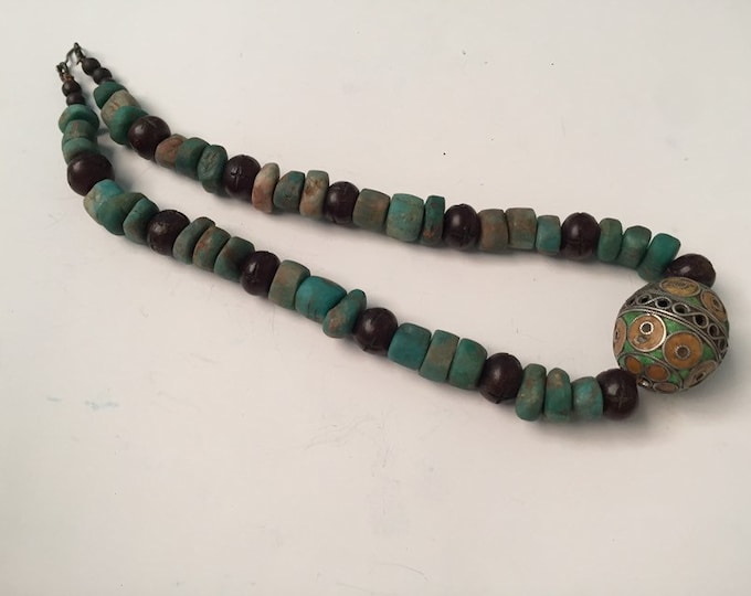 Amazonite necklace,Moroccan Jewelry,Moroccan Natural Amazonite,Moroccan necklace,Berber Amazonite,North african amazonite,Berber bead