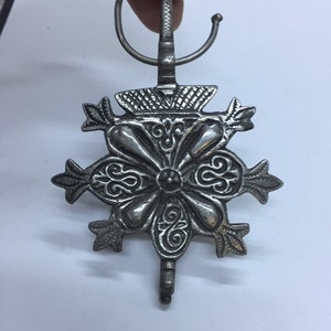 Antike marokkanische Silber Fibel: Berber Anhänger Schmuck