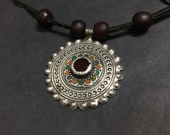 Antique Berber Silver Tagmout Pendant: Moroccan Ethnic Jewelry