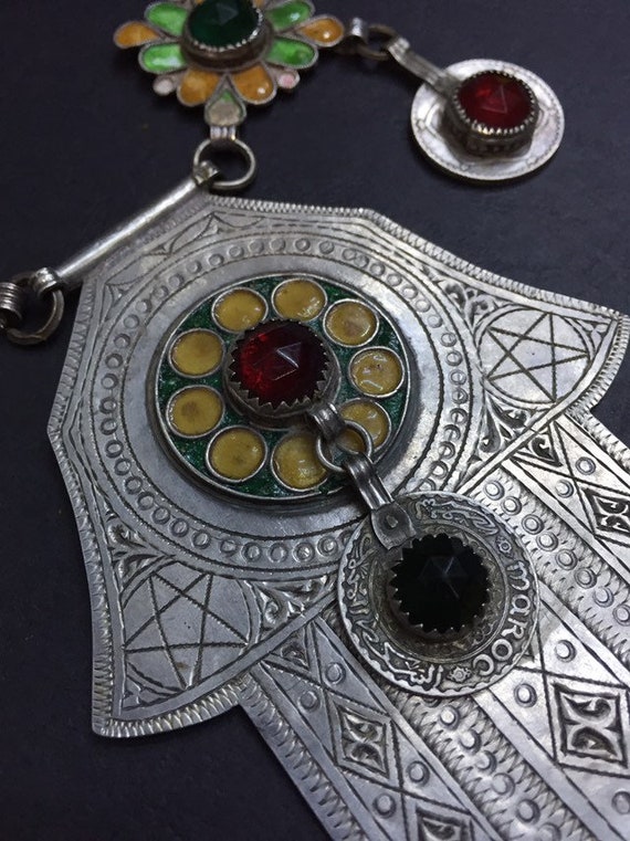 Berber silver Khamsa,Berber silver jewelry,antique be… - Gem