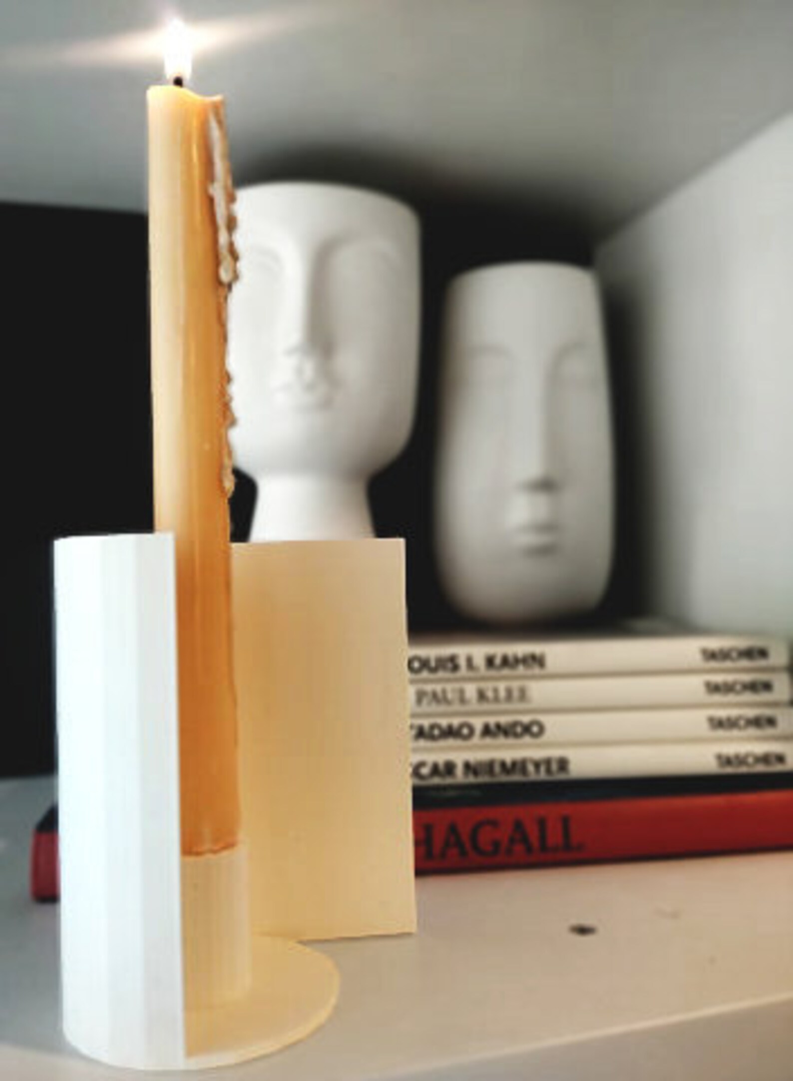 3D Printed Candle Holder Hand Painted Interior Design Object Etsy