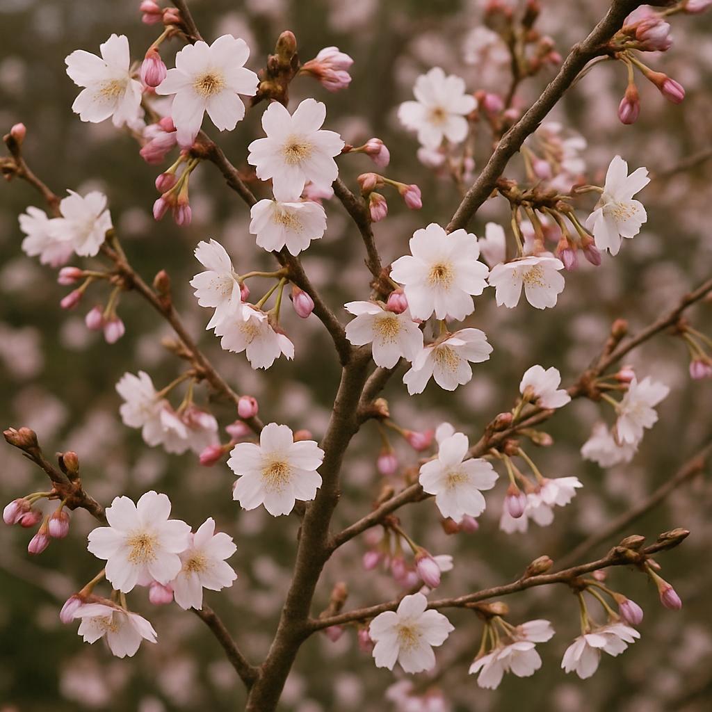 Prunus × subhirtella 'Autumnalis' Higan Cherry Tree - Live Starter Plant