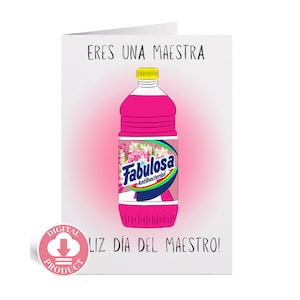 Dia Del Maestro - Tarjetas Del Dia Del Maestro - Regalos Para Maestras En Dia Del Maestro - Grußkarte des Lehrers Auf Spanisch