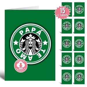 ArCHivo カード 15 枚 Regalos Para Papa Amigo Novio Abuelo Tio Hijo Hermano Esposo Regalo De Cumpleanos Y Dia Del Padre スターバックス グリーティングカード