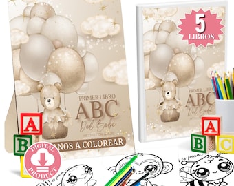 ABC Coloring Book Baby Shower Activity Not Game In Spanish | Baby Shower Gift Decorations Activity Games And Favors Ideas In Spanish Book 6