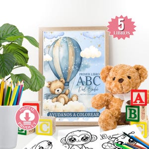 ABC Coloring Book Baby Shower Activity Not Game In Spanish | Baby Shower Gift Decorations Activity Games And Favors Ideas In Spanish Book 3