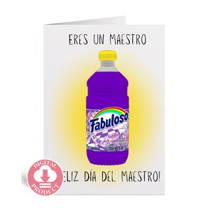 Dia Del Maestro - Tarjetas Del Dia Del Maestro - Regalos Para Maestros En Dia Del Maestro - Grußkarte des Lehrers Auf Spanisch