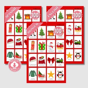 Printable Christmas Game Bundle | Christmas Party Games | Christmas Games Printable | Christmas Family Games | Christmas Trivia | Bilingual