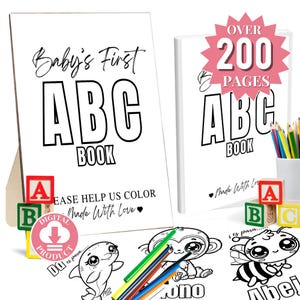 ABC Baby Shower Coloring Book Baby Shower Game Baby&#39;s First Activity Gift Ideas A-Z Alphabets Learning Game DIY Baby Book PRINTABLE Digital