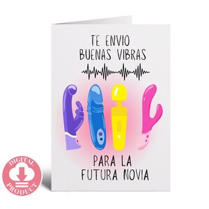 Bridal Shower Greeting Card In Spanish - Despedida De Soltera - Wedding Shower Favors Gifts - Wedding Greeting Card - Bachelorette Party