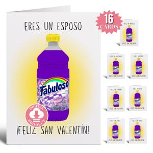 San Valentin - Tarjetas De San Valentin Para Novio Esposo Amigo Maestro Abuelo Papa Tio Regalos Carte de voeux pour la Saint-Valentin Petit ami espagnol