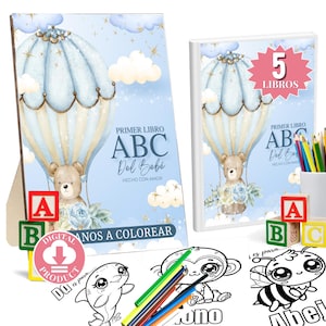 ABC Coloring Book Baby Shower Activity Not Game In Spanish | Baby Shower Gift Decorations Activity Games And Favors Ideas In Spanish Book 4