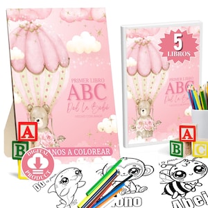ABC Coloring Book Baby Shower Activity Not Game In Spanish | Baby Shower Gift Decorations Activity Games And Favors Ideas In Spanish Book 5