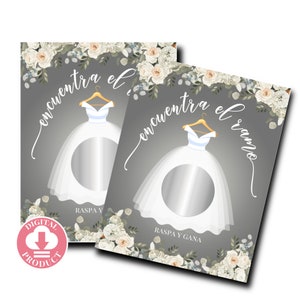 Juegos Para Despedida De Soltera Y Bodas - Giochi di addio al nubilato in spagnolo - Cartoline da grattare - Doccia diserbo - Bomboniere Regali Decorazioni
