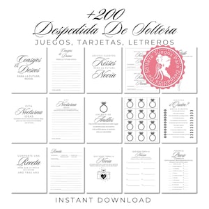 Despedida De Soltera Juegos Mega Bundle 03 - Juegos Para Boda - Bridal Shower Games In Spanish - Ideas Para Despedida De Soltera Mixta