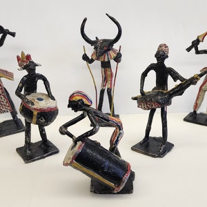 Vintage Ashanti Brass Figurines (set of 6)