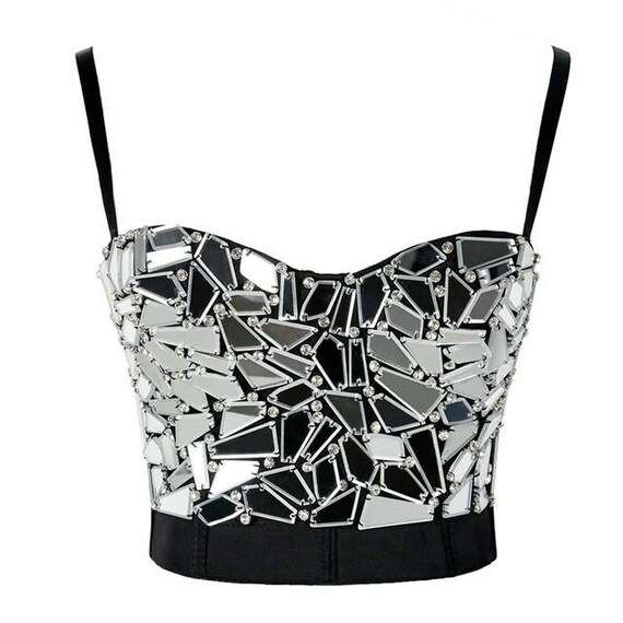 glitter bralette festival