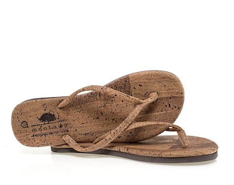 Umweltfreundliche vegane Flip-Flops aus Kork, Unisex-Vegan-Flip-Flops, Kork-Sandalen, vegane Sandalen, Flip-Flops, Portugal, Tangas