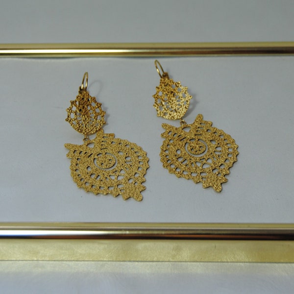 Queen Earrings, Portugal, Portuguese Filigree, traditional Portuguese jewelry