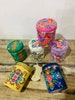 Hand painted Canisters, Stainless Steel Canisters, Canister sets, hand painted food storage canister box, Stainless steel food storage box 