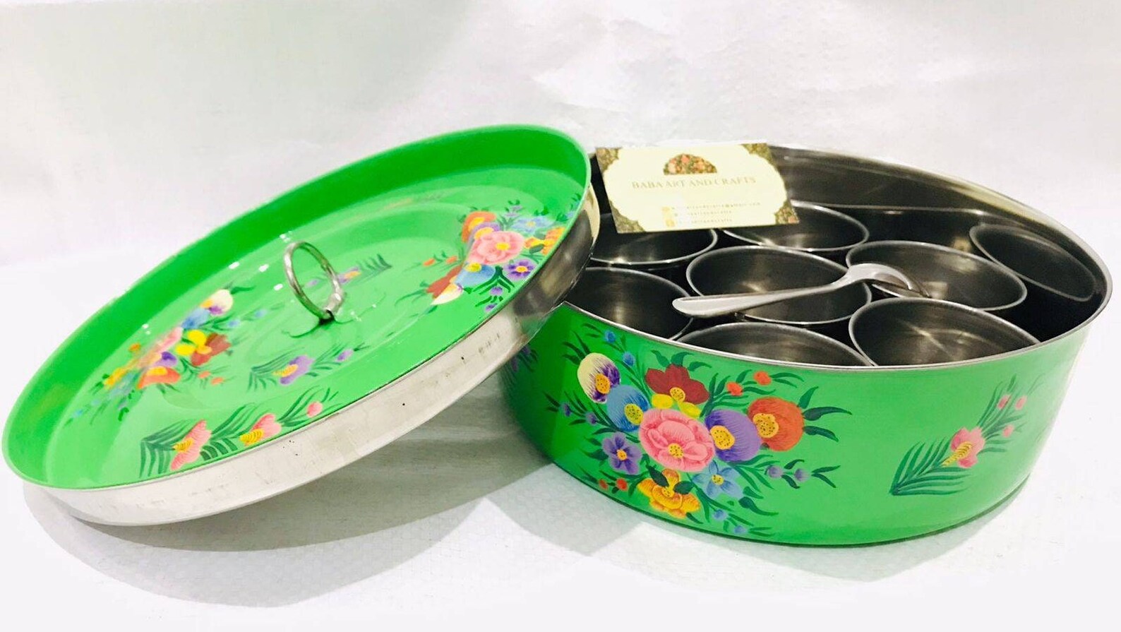 Indian Spice Boxstainless Steel Masala Boxindian Masala Etsy