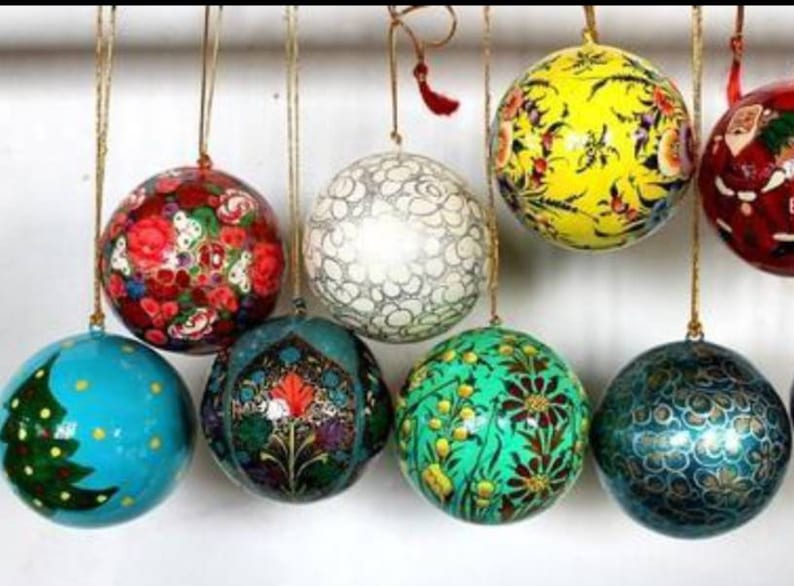 Hand Painted Christmas Baubles Handmade Christmas - Etsy
