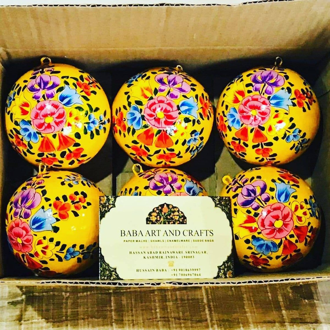 Paper Mache Baubles Papier Mache Handmade Christmas Etsy