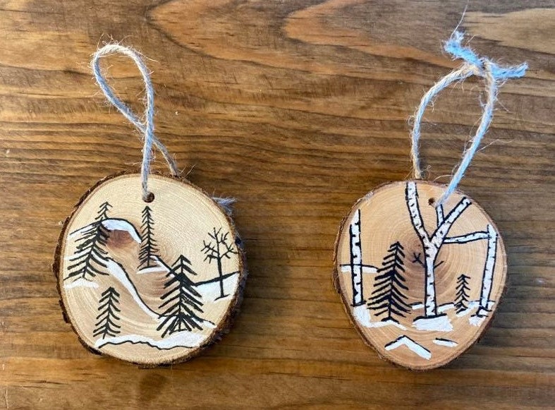 DIY Wood Burned Ornaments - As For Me and My Homestead