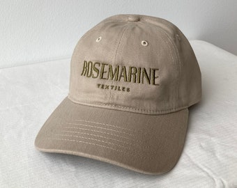 Rosemarine Textiles Baseball Cap, simpatico cappello da baseball minimale, berretto Granola Dadcore, Made in USA Cappello da baseball