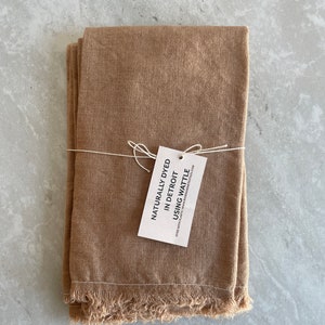 Linen Napkin Set, Naturally Dyed SAMPLE SALE Mauve