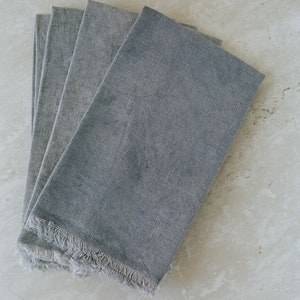 Leinenservietten, wiederverwendbare Servietten, Stoffservietten, graue Servietten, erdige Töne, Hochzeitsservietten