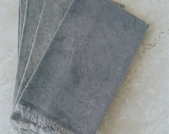 Linen Napkins, Reusable Napkins, Cloth Dinner Napkins, Grey Napkins, Earthy Tones, Wedding Napkins