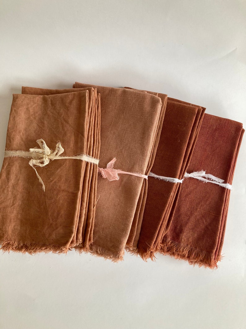 Linen Napkin Set, Naturally Dyed SAMPLE SALE image 3