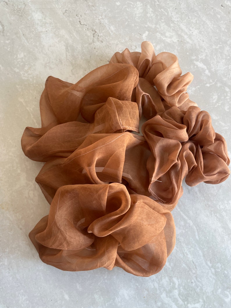 Naturally Dyed Silk Organza Scrunchie SAMPLE SALE image 4