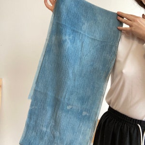 Cotton Gauze Scarf, Naturally Dyed SAMPLE SALE image 8