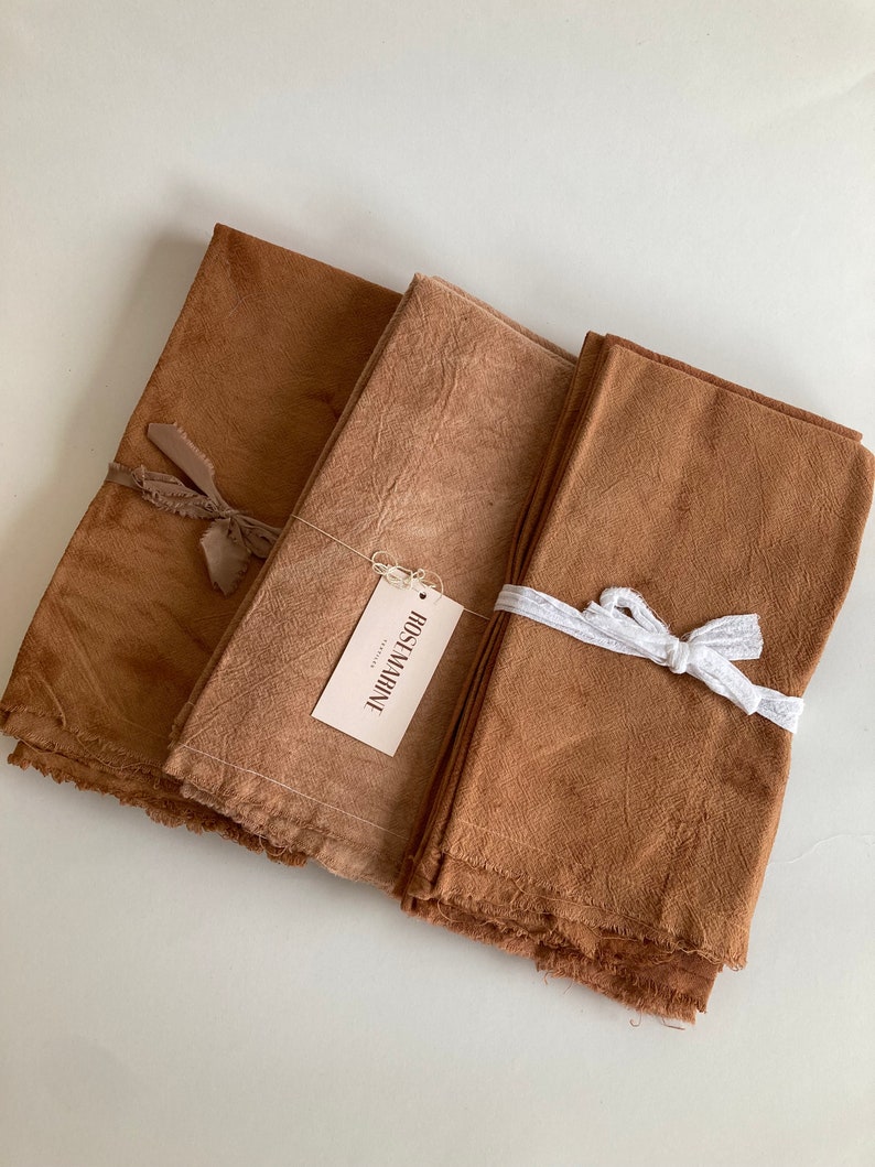 Cotton Napkin Set, Naturally Dyed SAMPLE SALE image 1