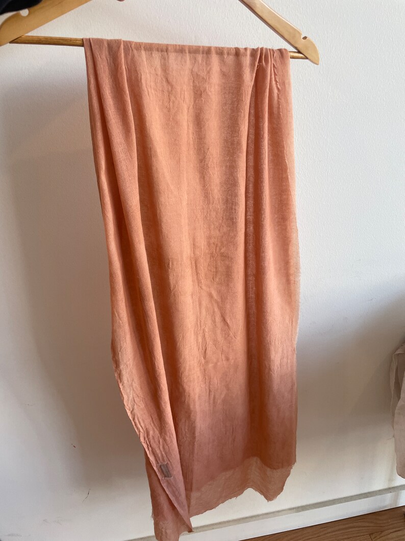 Wool Gauze Scarf Naturally Dyed Sustainable Lightweight Wool SAMPLE SALE Terracotta