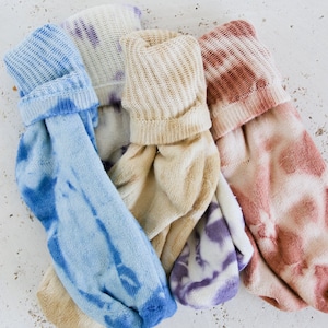 Indigo Cotton Socks, Unisex Organic Cotton Naturally Dyed Socks, Made in the USA image 5