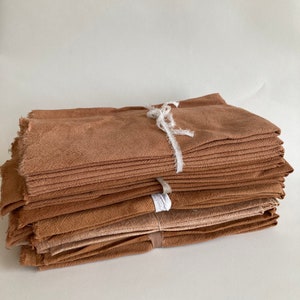 Ensemble de serviettes en coton, teints naturellement VENTE D'ÉCHANTILLONS Rust