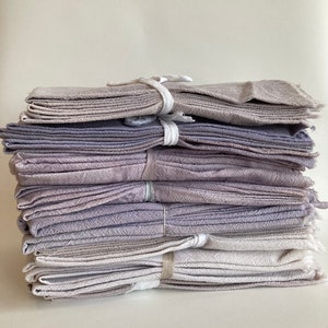Ensemble de serviettes en coton, teints naturellement VENTE D'ÉCHANTILLONS Lavender