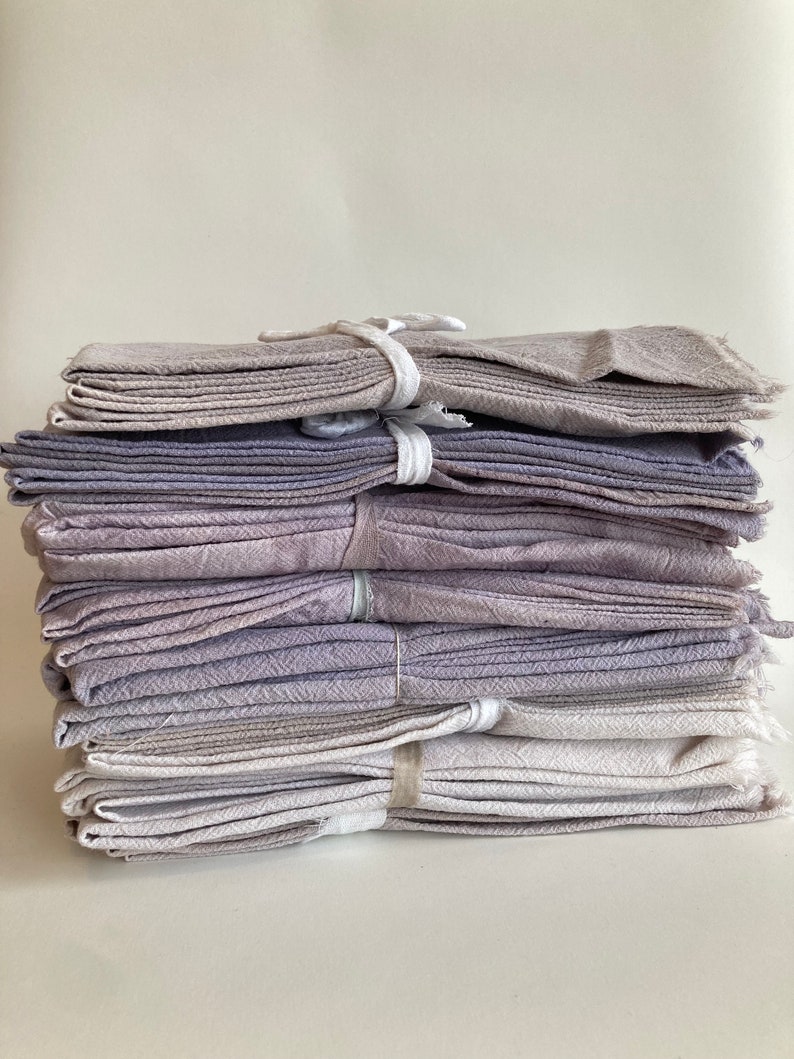 Ensemble de serviettes en coton, teints naturellement VENTE D'ÉCHANTILLONS Lavender