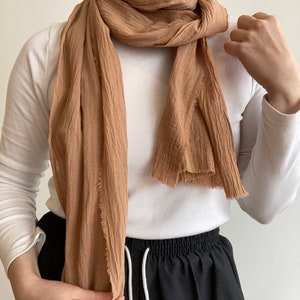 Cotton Gauze Scarf, Naturally Dyed SAMPLE SALE image 1