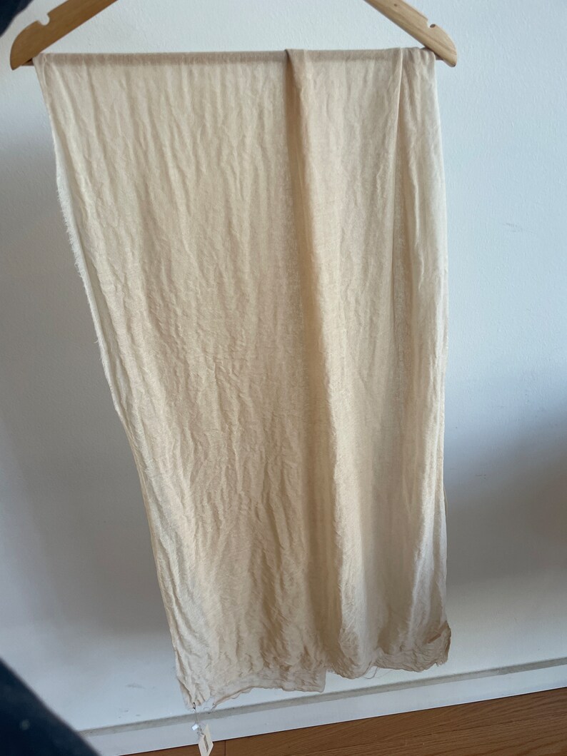 Wool Gauze Scarf Naturally Dyed Sustainable Lightweight Wool SAMPLE SALE Cream