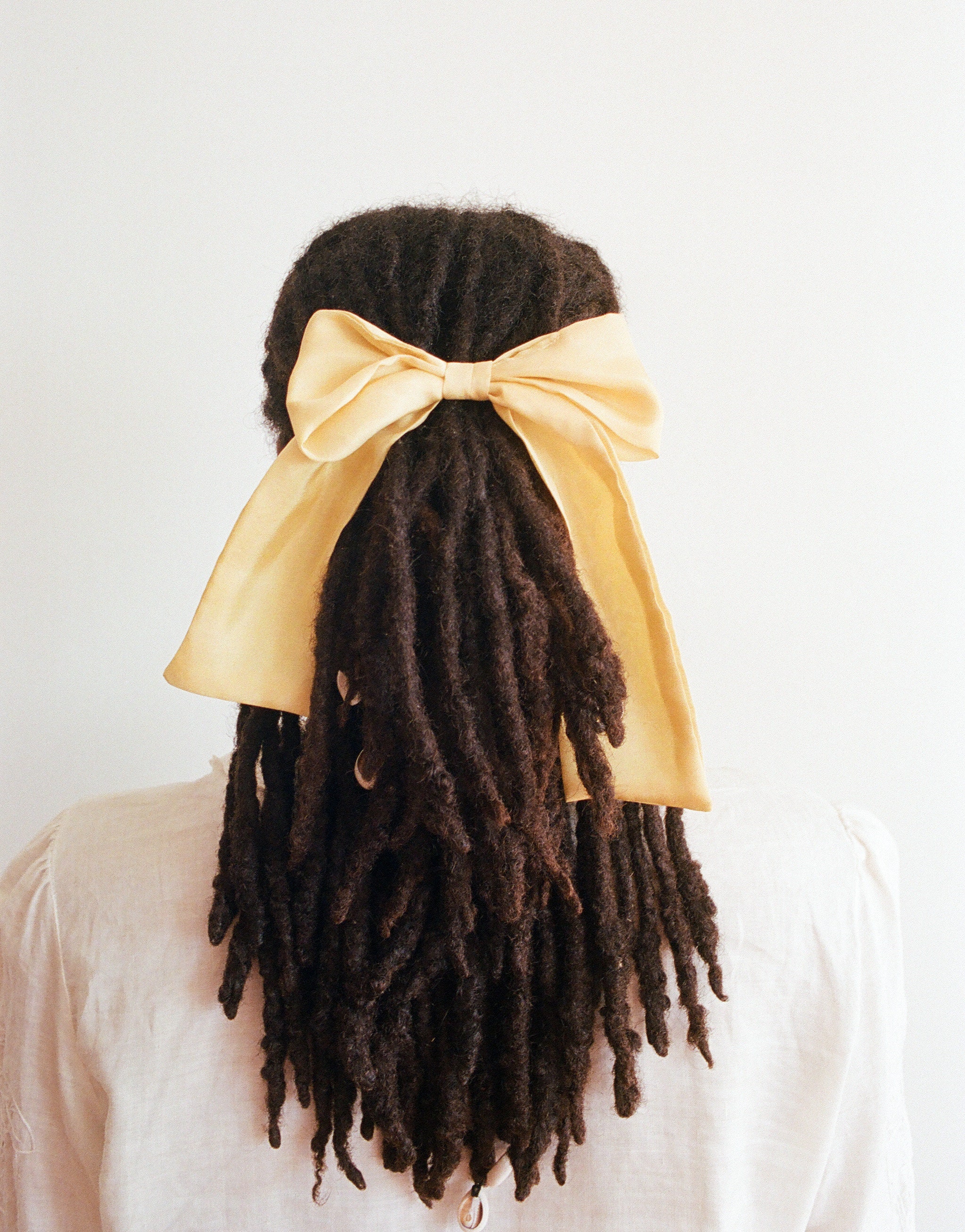 Yellow Silk Bow, Classic Hair Bow, Coquette, Balletcore, Butter Yellow, Romancecore
