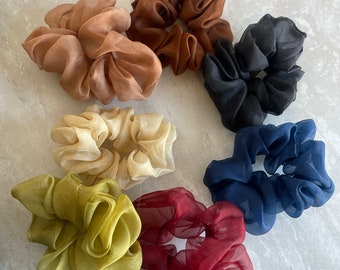 Naturally Dyed Silk Organza Scrunchie | SAMPLE SALE